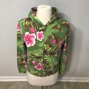 Lucky Brand Floral print full zip hoodie Size XS